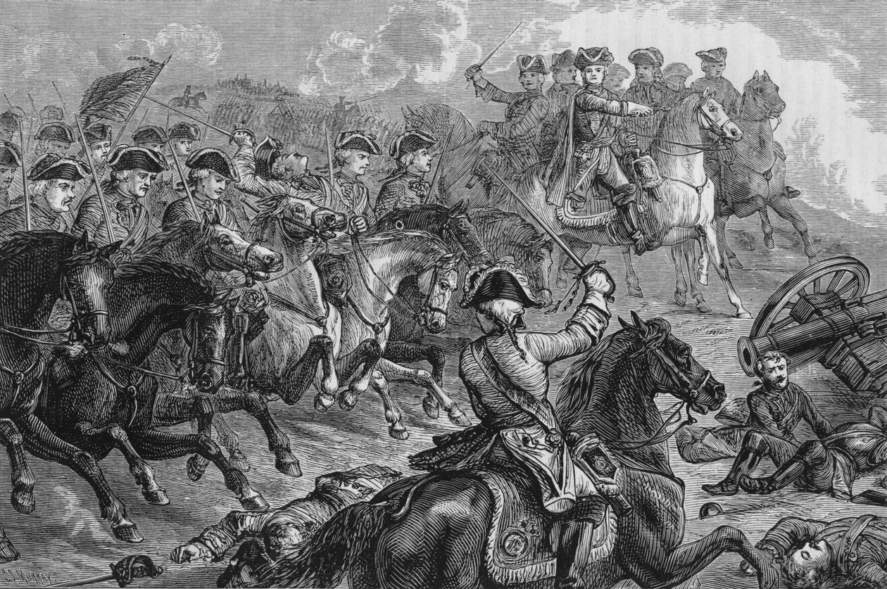 Georg II. På Dettingen, 27 juni 1743, c1880 av Unbekannt