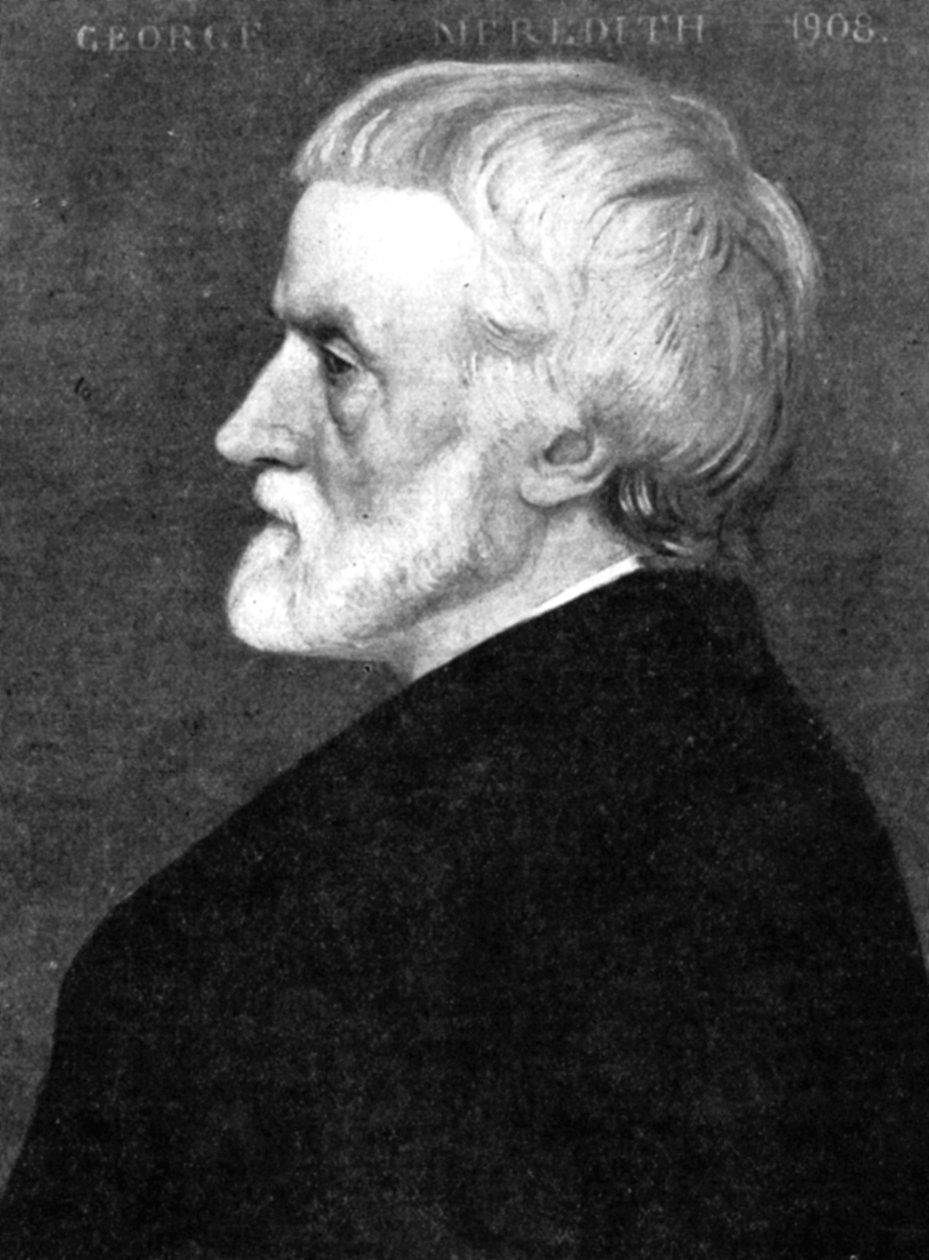 George Meredith 1828-1909, engelsk romanförfattare och poet, tidigt 1900-tal av Unbekannt