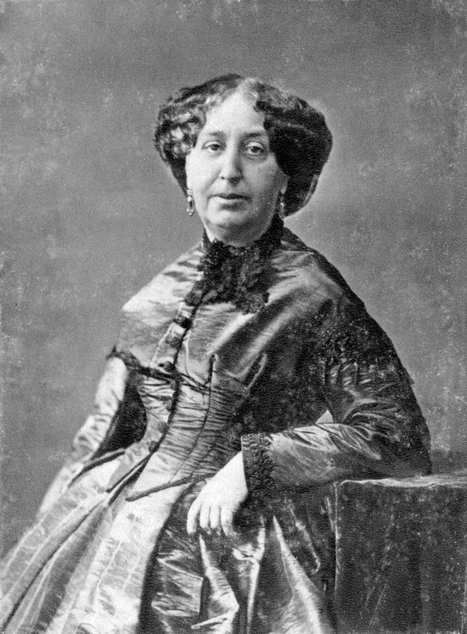George Sand, fransk romanförfattare och tidig feminist, c1845-1876 av Unbekannt