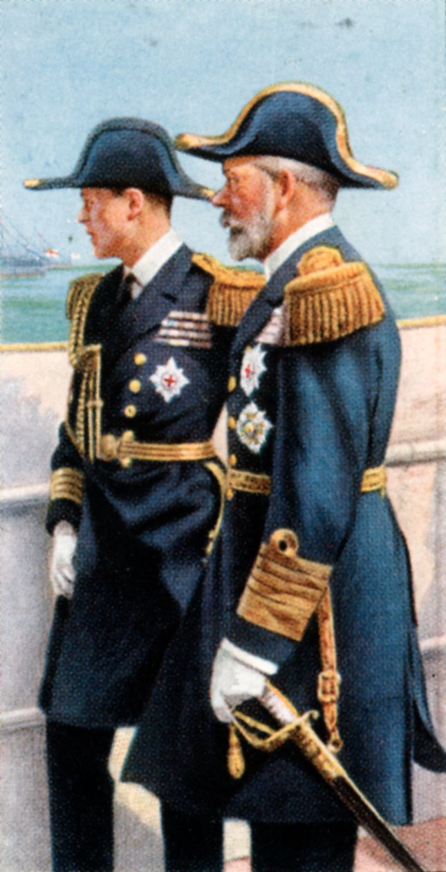 George V och prinsen av Wales granskar flottan, 26 juli 1924, c1935 av Unbekannt