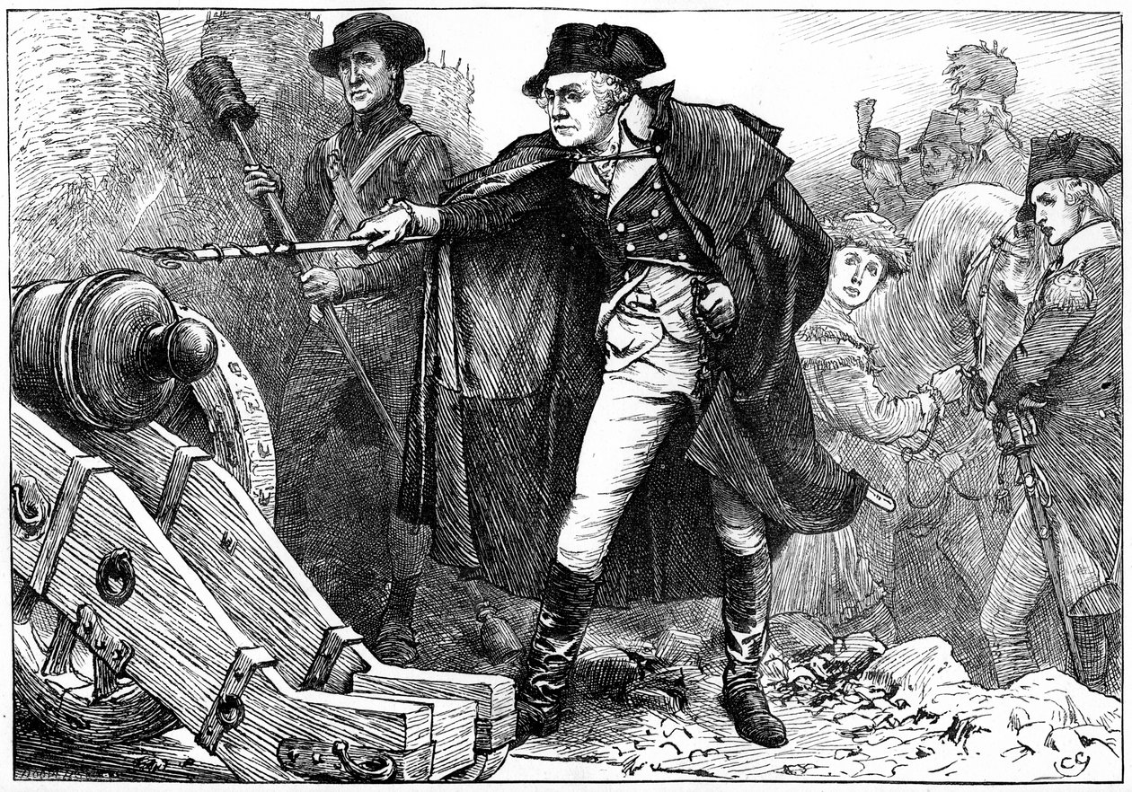 George Washington vid belägringen av Yorktown, Virginia, 1781 c1880 av Unbekannt