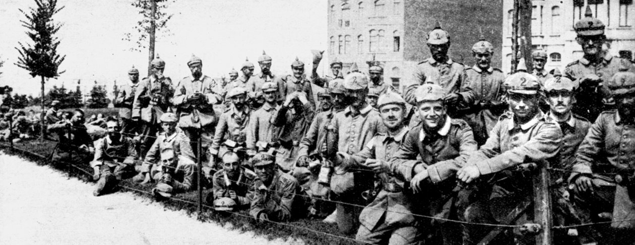 Tyska kejserliga gardet i Bryssel, första världskriget, 1914 av Unbekannt