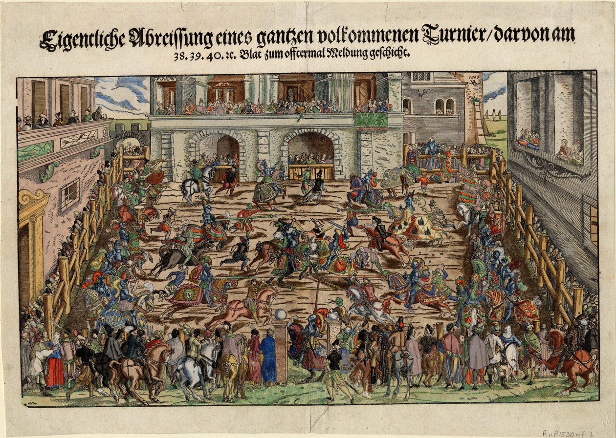 German Knight Tournament, ca 1530 av Unbekannt