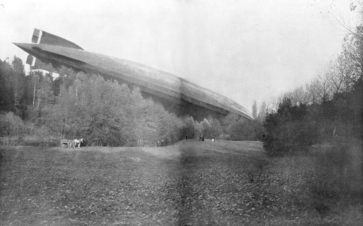 Tyska Zeppelin L49 fälldes och fångades intakt av fransmännen, 20 oktober 1917 av Unbekannt
