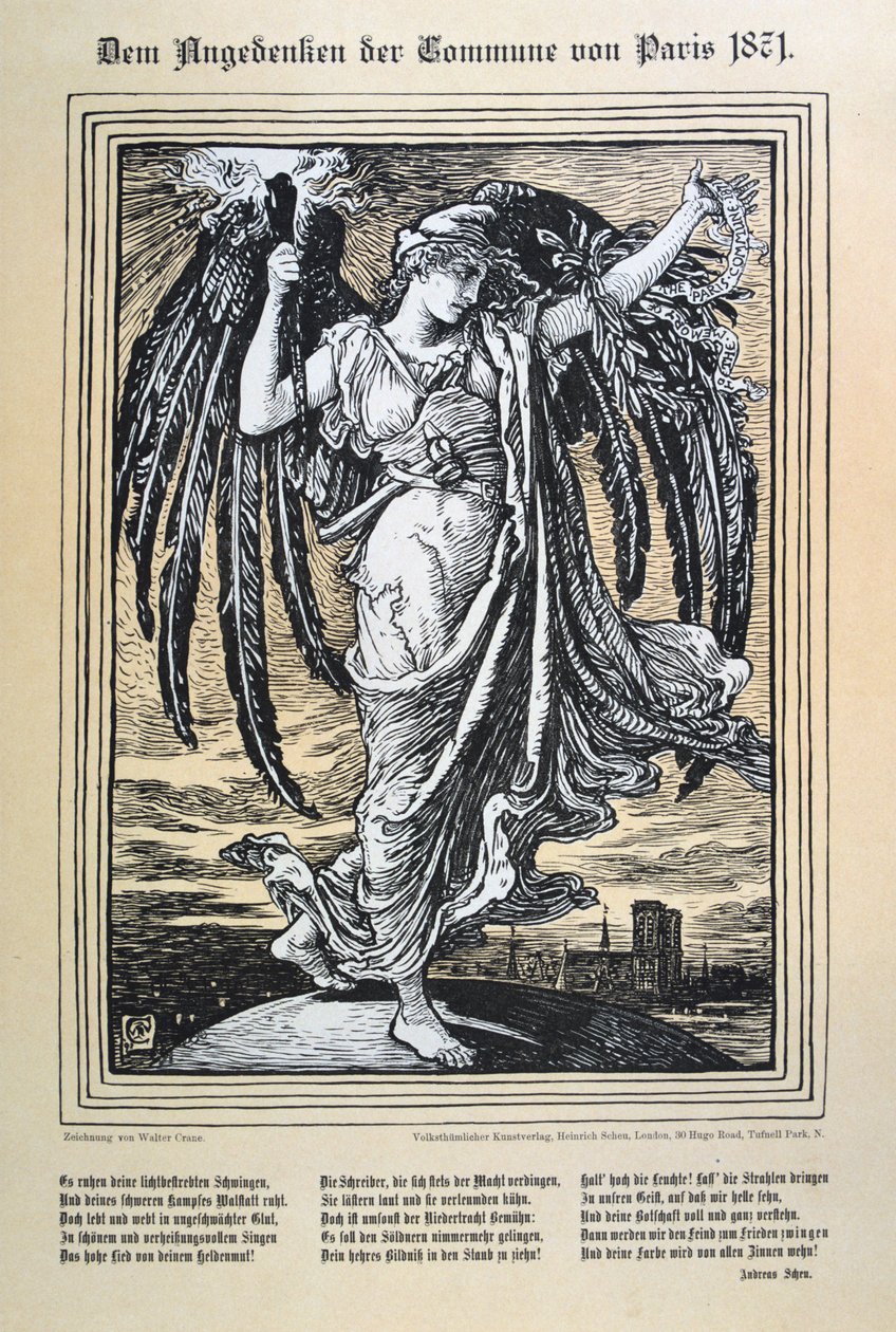 Tysk allegori om Pariskommunen, 1871. av Unbekannt