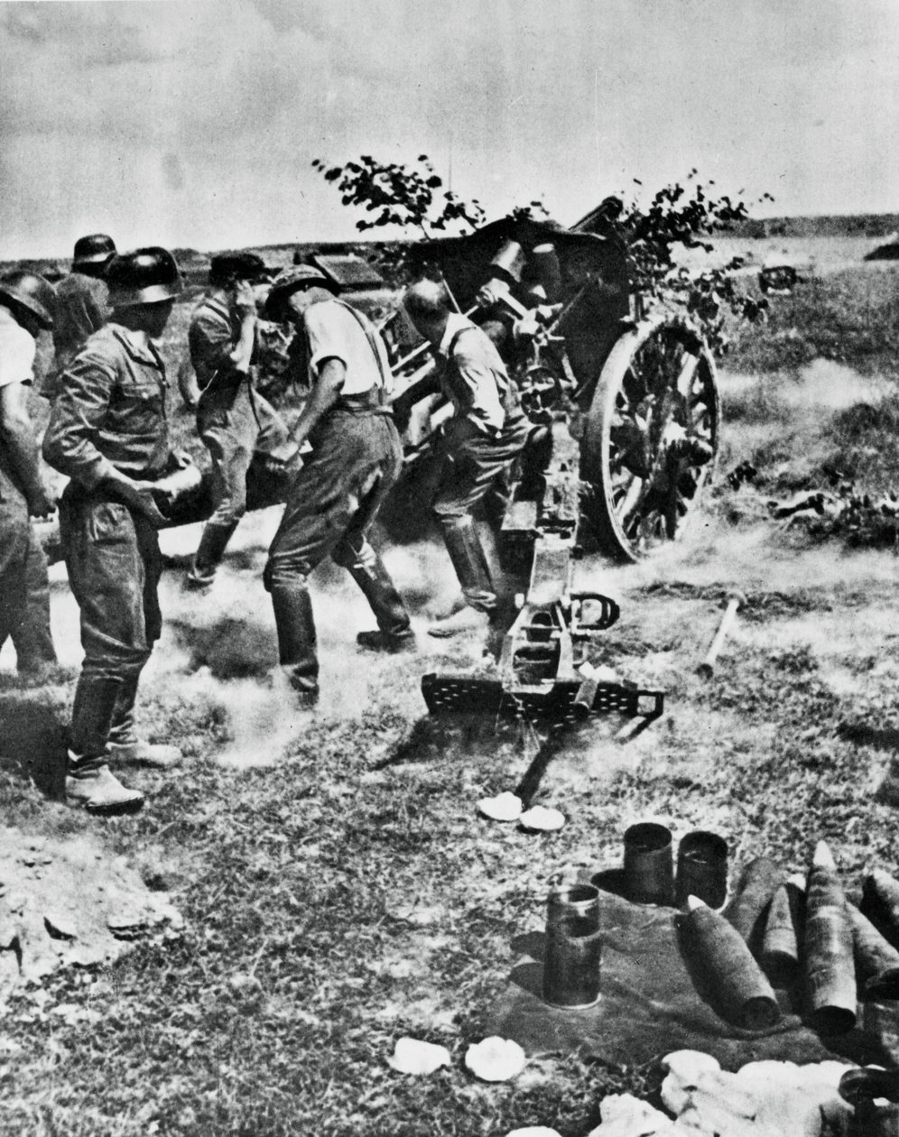 Tyskt artilleri i aktion på östfronten, 1941 av Unbekannt