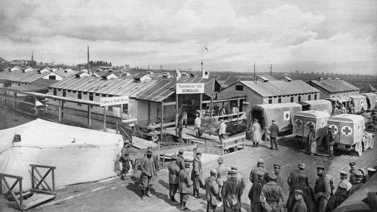 Tysk bandagestation i Vigneulles, Lorraine, Frankrike, första världskriget, 1915 av Unbekannt