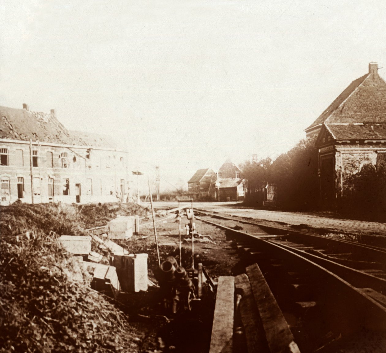 Tyska kanoner, Roeselare, Flandern, Belgien, c1914-c1918 av Unbekannt