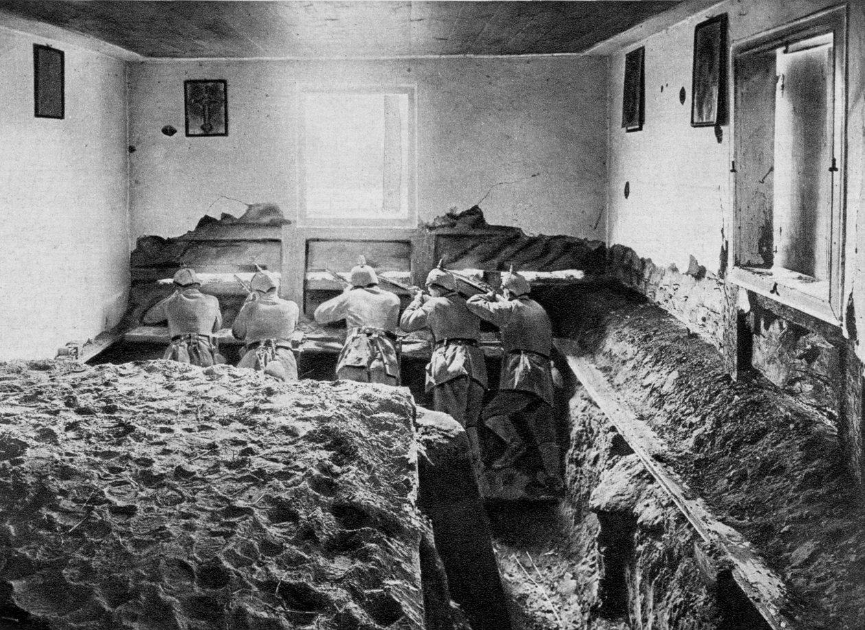 Tysk försvarsposition vid Vistula, Polen, första världskriget, 1915 av Unbekannt