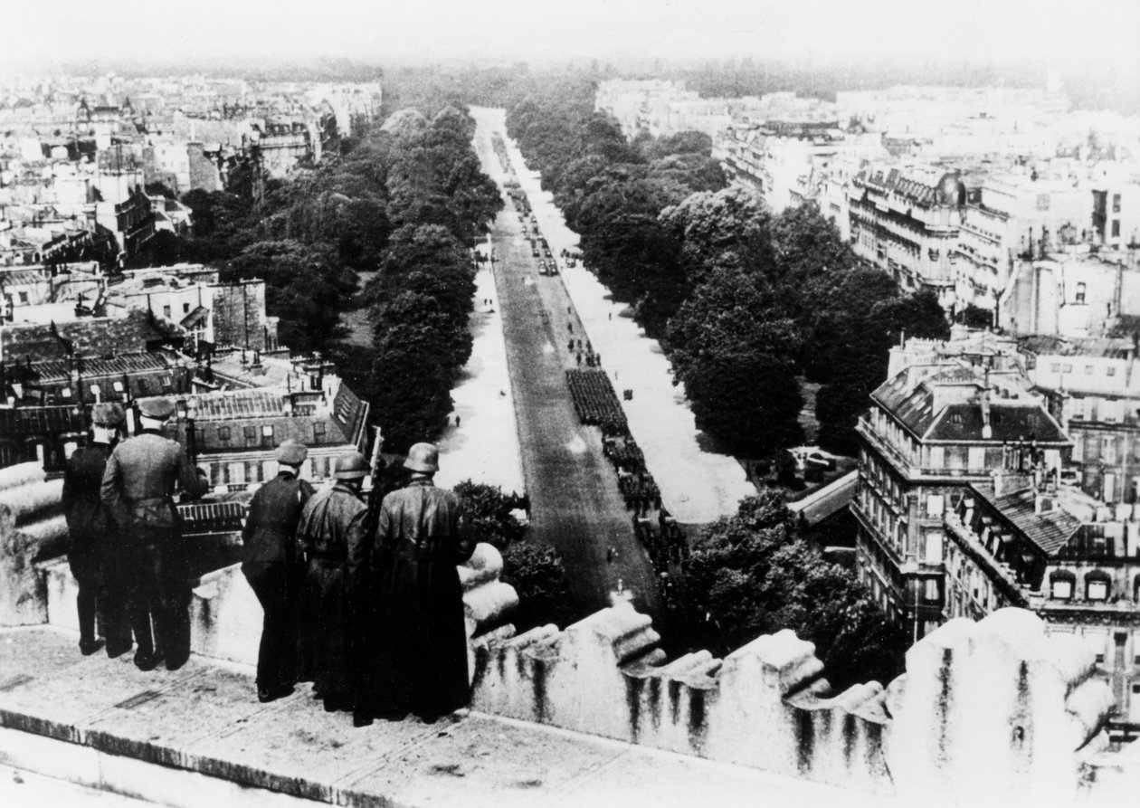 Tysk militärparad i Paris, juni 1940 av Unbekannt