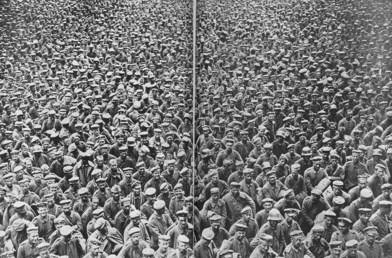 Tyska fångar tillfångatagna av 3:e och 4:e brittiska arméerna, Somme, Frankrike, 21-22 augusti, 1918 av Unbekannt