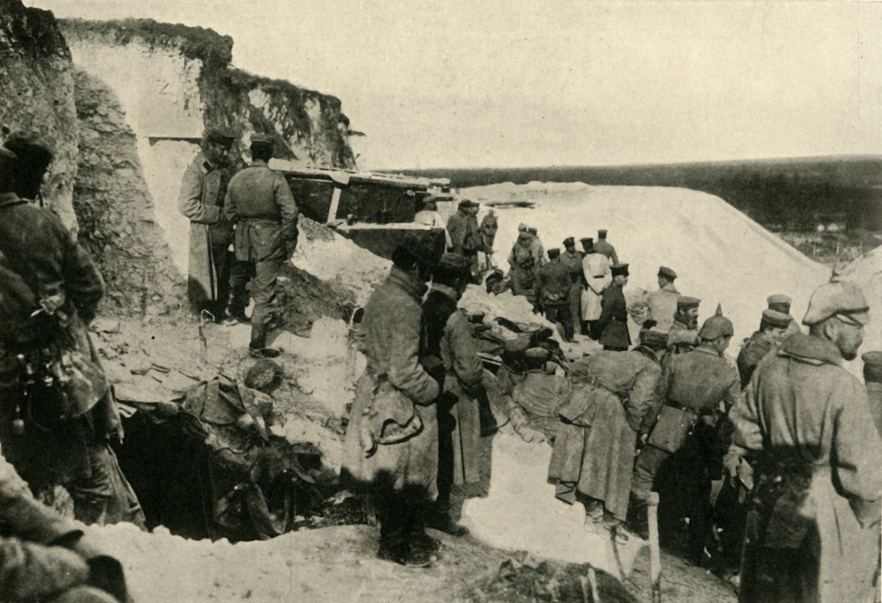 Tyska soldater vid Hulluch i norra Frankrike, första världskriget, c1915, c1920. av Unbekannt