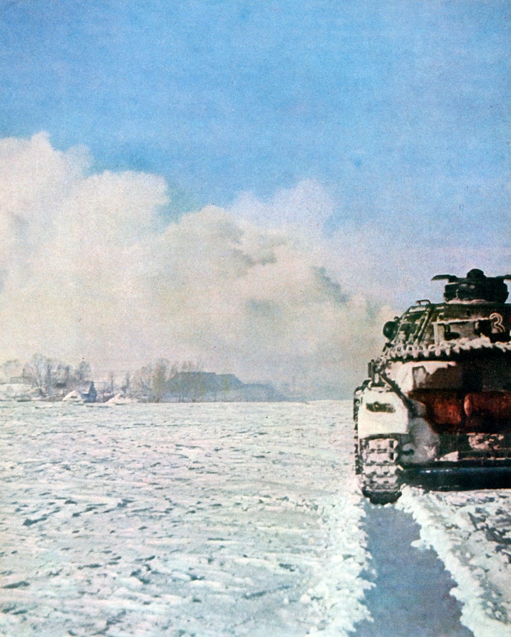 Tysk stridsvagnsstrid i snön, Ryssland, januari 1943 av Unbekannt