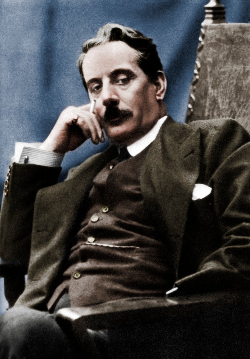 Giacomo Puccini 1858-1924, italiensk kompositör, 1910 av Unbekannt