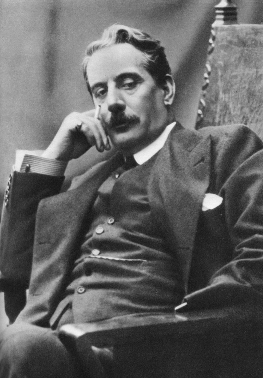 Giacomo Puccini 1858-1924, italiensk kompositör, 1910 av Unbekannt