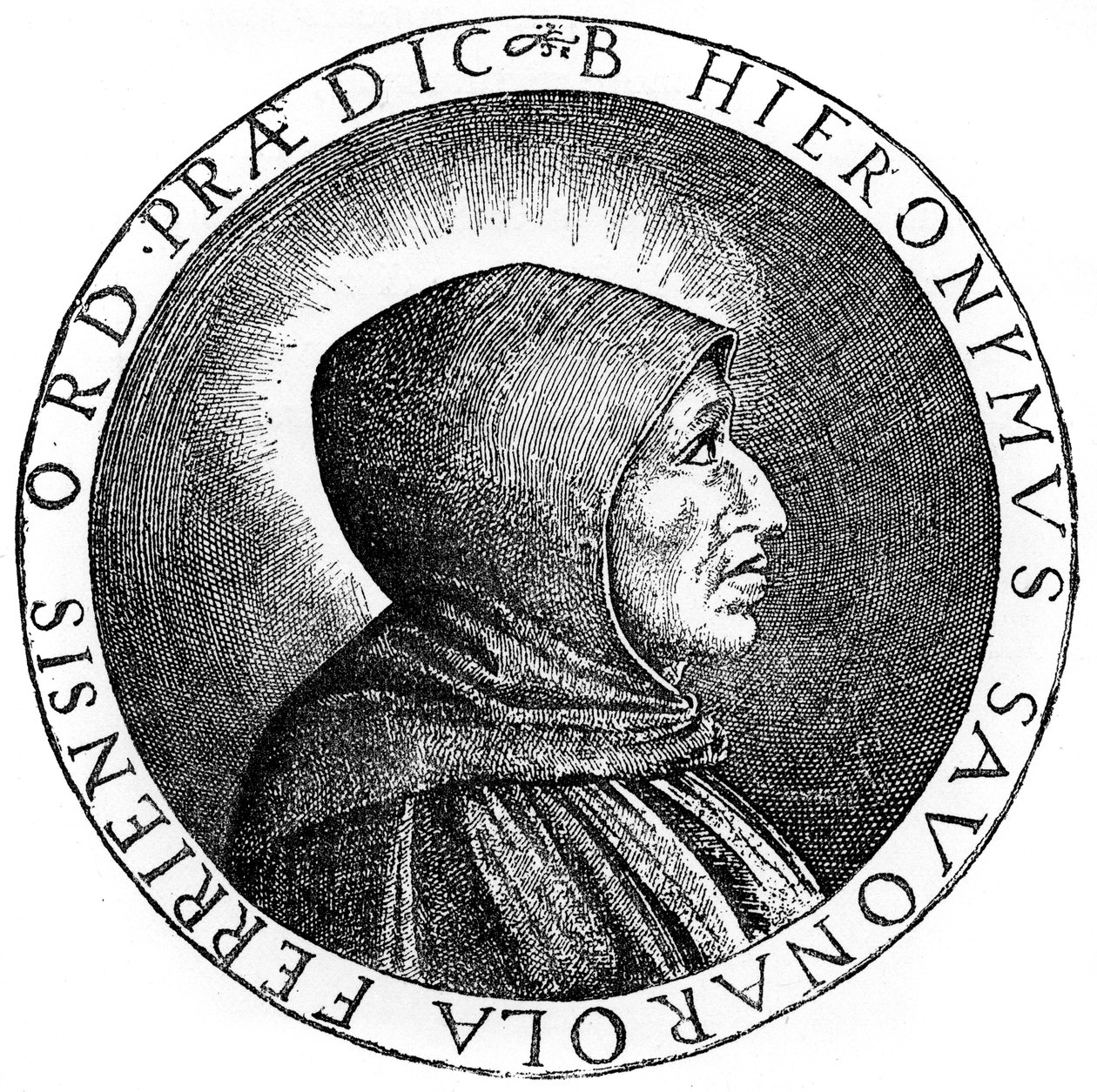 Girolamo Savonarola 1452-1498, italiensk dominikansk präst och ledare för Florens, 1882 av Unbekannt