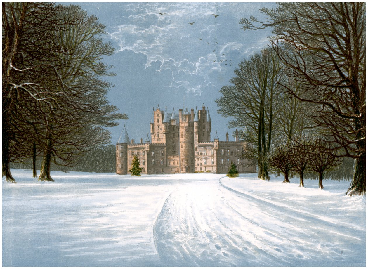 Glamis Castle, Angus, Skottland, hem för Earl of Strathmore, c1880 av Unbekannt