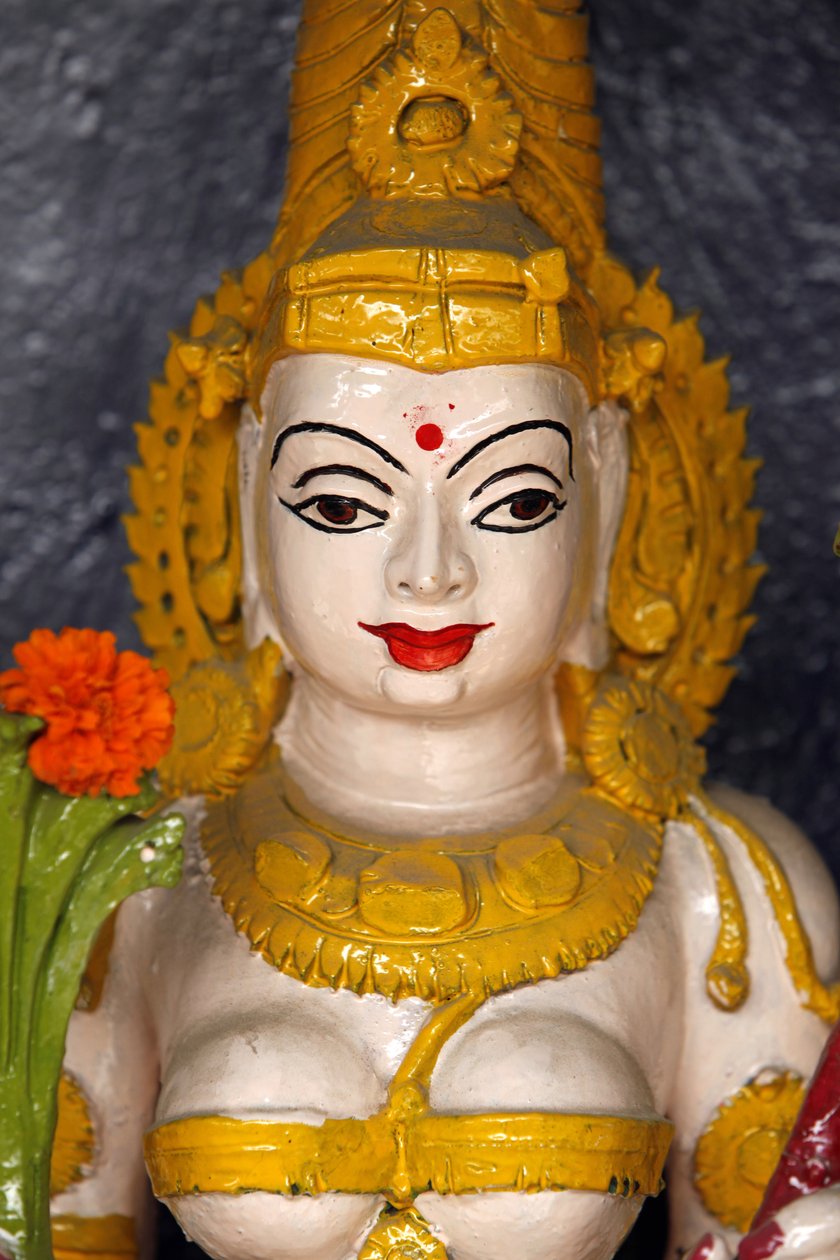 Gudinna staty i ett Hardwar tempel Haridwar Indien av Unbekannt