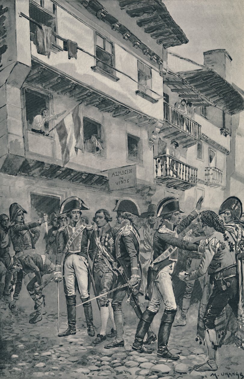Godoy tagen i förvar av de spanska trupperna, 1896 av Unbekannt