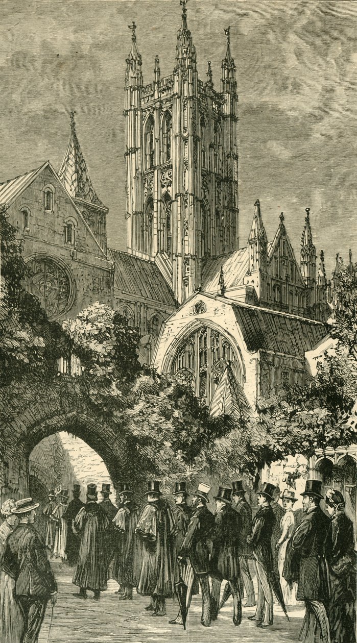 Going to Service By The Dark Entry: Colonial and Indian Visitors at Canterbury, 1886. av Unbekannt