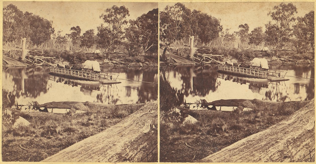 Golbourn Punt i Seymour, Australien, 1860-talet. av Unbekannt