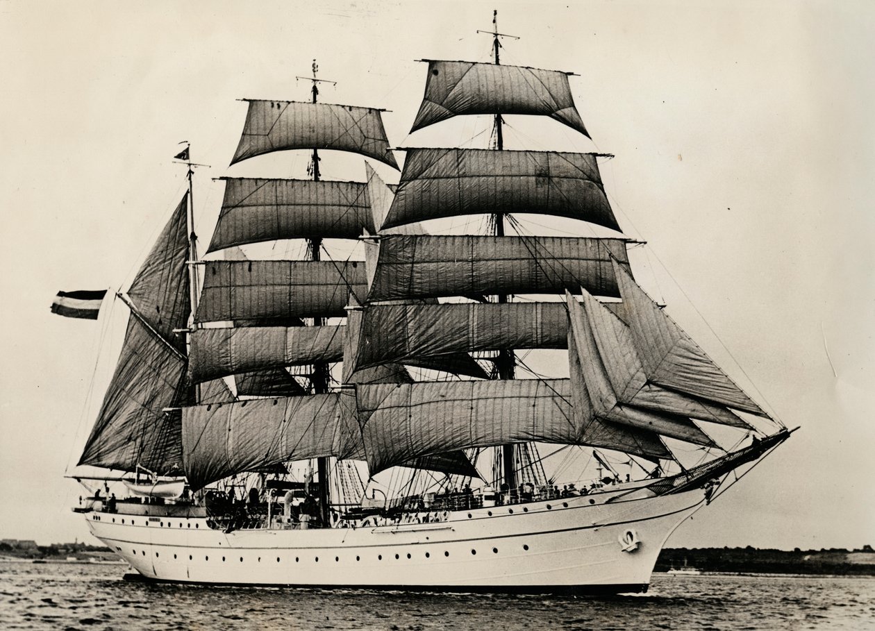 Gorch Fock för första gången under fulla segel, 1933 av Unbekannt