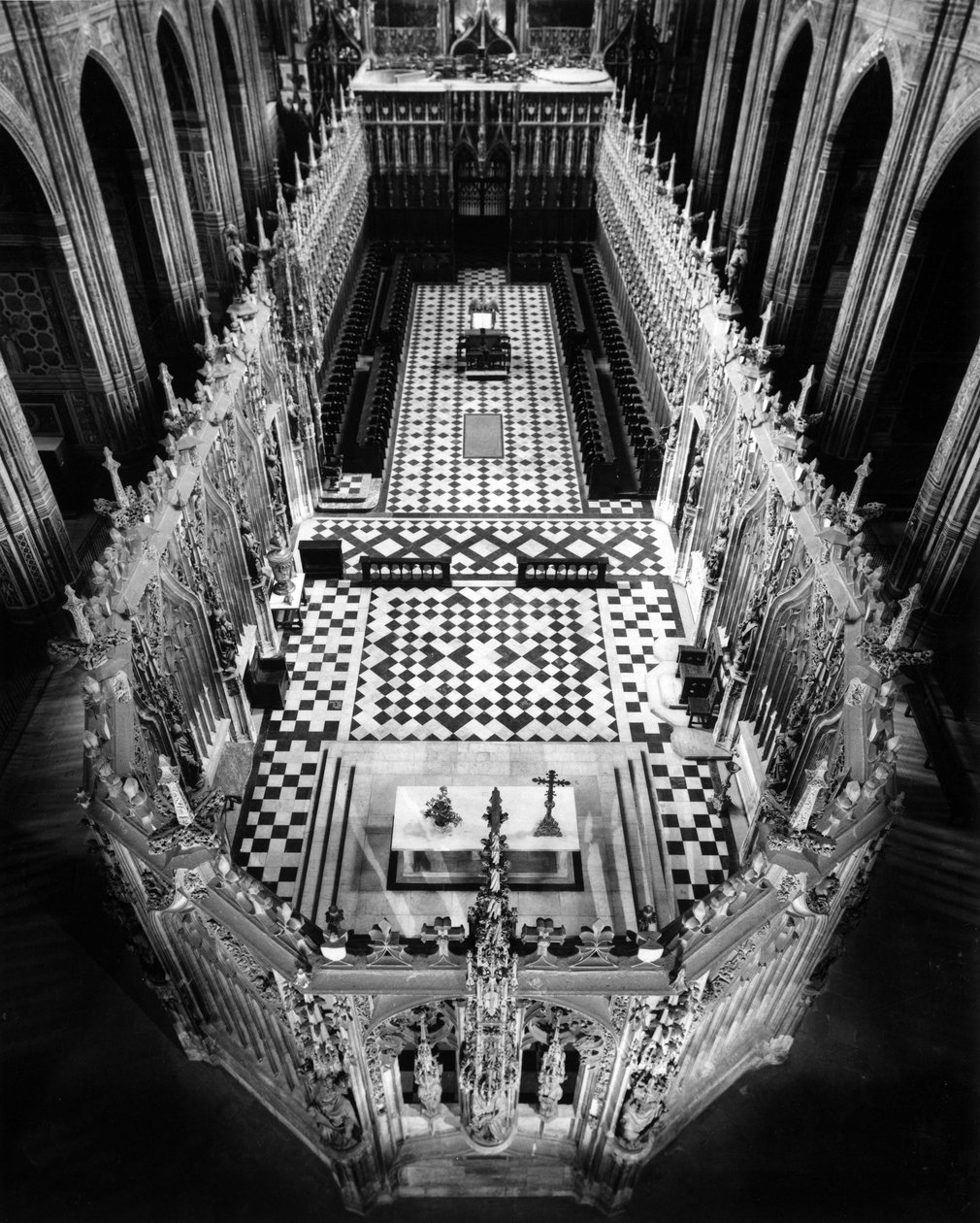 Gotisk arkitektur: stupar utsikt över korstaketet. Cathedrale Saint Cecile a Albi från 1200-talet (Tarn) av Unbekannt