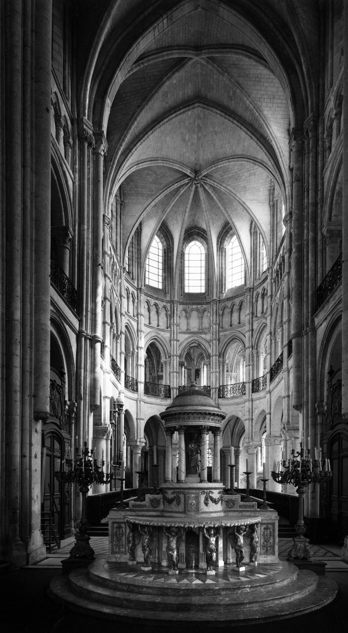 Gotisk konst: utsikt över kören i Cathedrale Notre Dame de Noyon (1100-1200-talet). (Oise) av Unbekannt