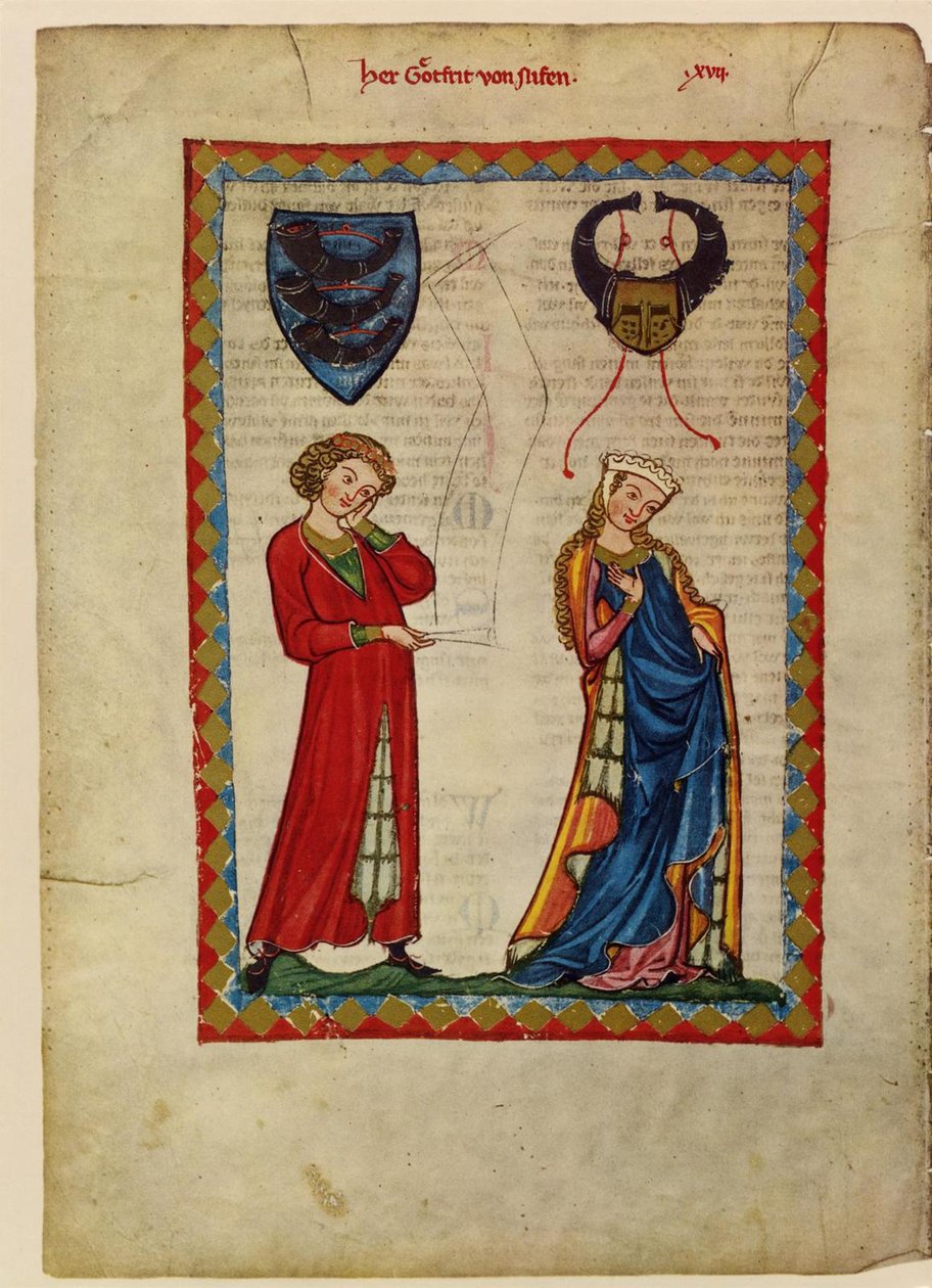 Gottfried von Neifen från Codex Manesse, mellan 1305 och 1340 av Unbekannt