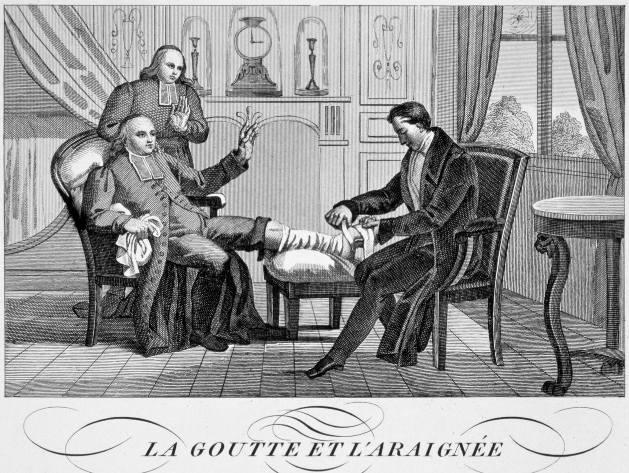 Gikt och spindeln, c1835 av Unbekannt