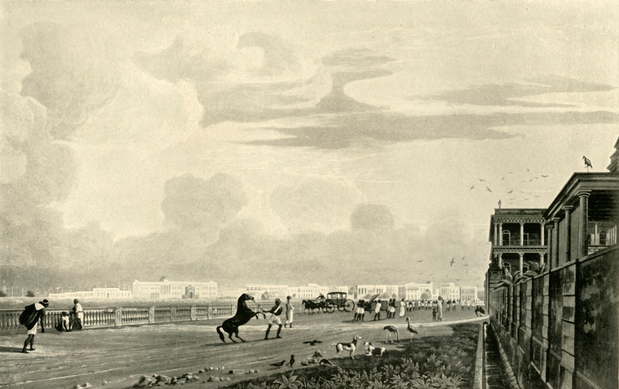 Government House, från Chowringhee, 1820, 1925. av Unbekannt