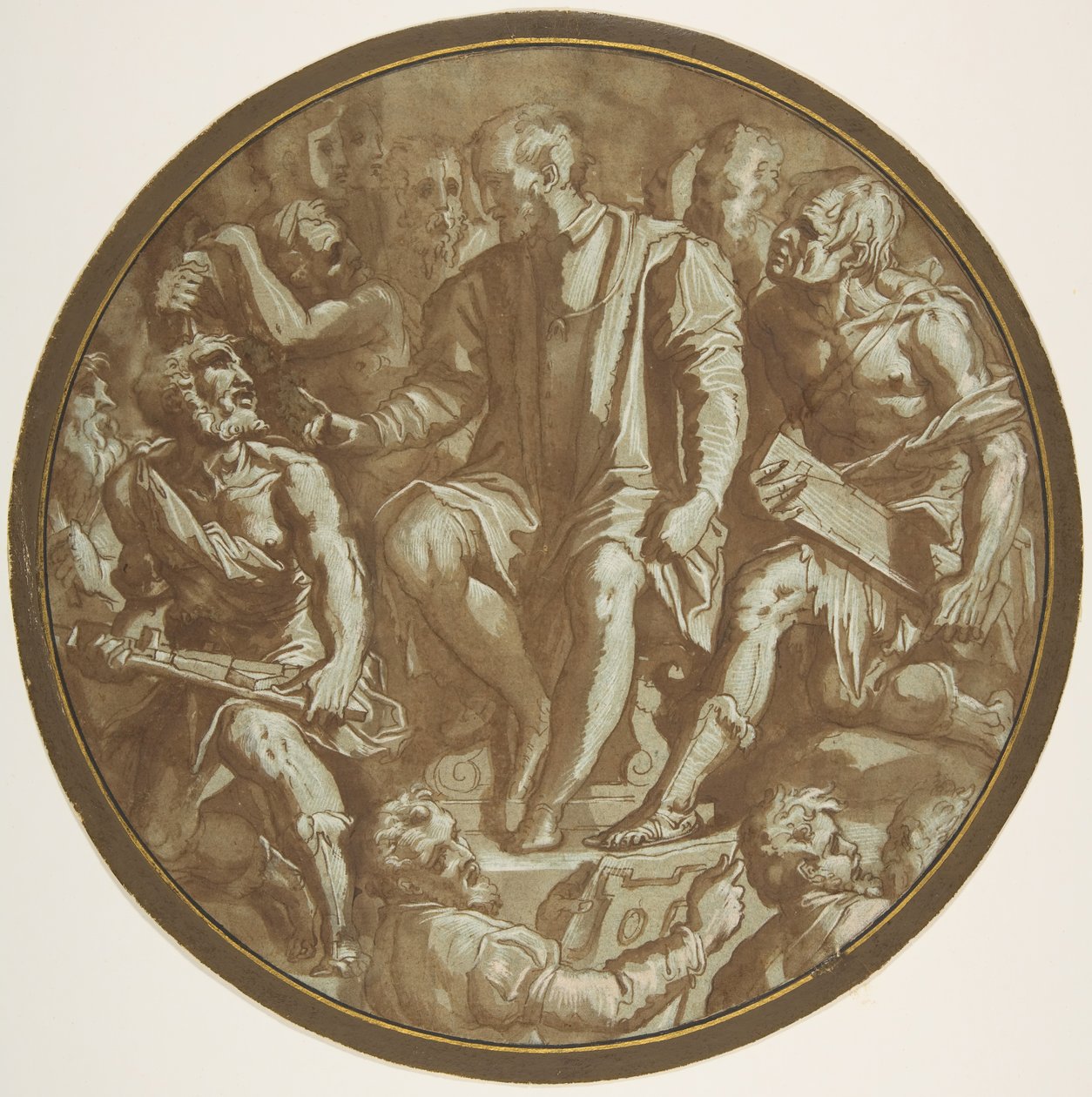 Storhertig Cosimo I av Toscana Omgiven av sina konstnärer, ca. 1556-62. av Unbekannt