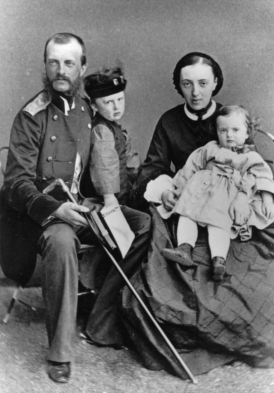 Storhertig Michael Nikolaevich av Ryssland och hans familj, c1862-c1862 av Unbekannt