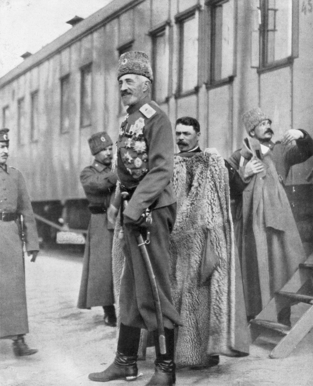 Storhertig Nikolaj Nikolajevitj, rysk general från första världskriget, 16-17 mars 1917 av Unbekannt
