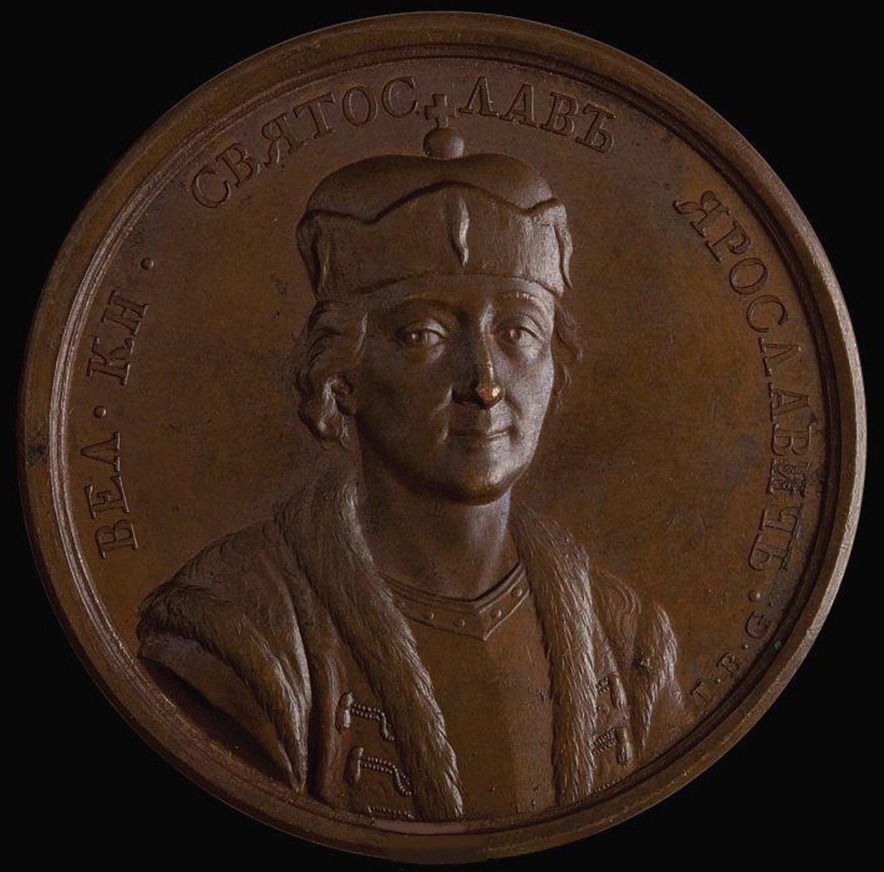 Storprins Svjatoslav II av Kiev från den historiska medaljserien, 1770-talet av Unbekannt