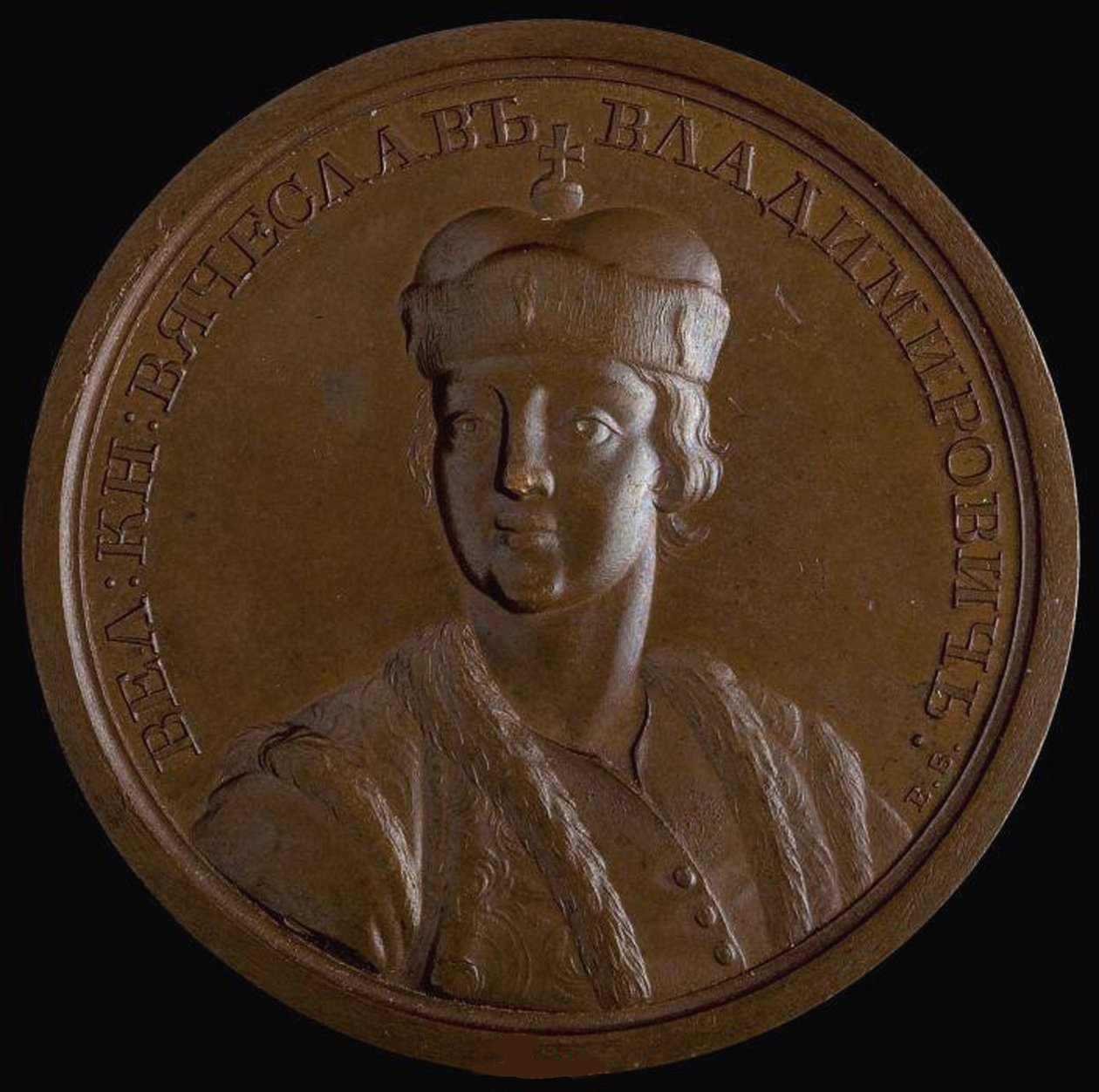 Storprins Viacheslav I Vladimirovich av Kiev från den historiska medaljserien, 1770-talet av Unbekannt