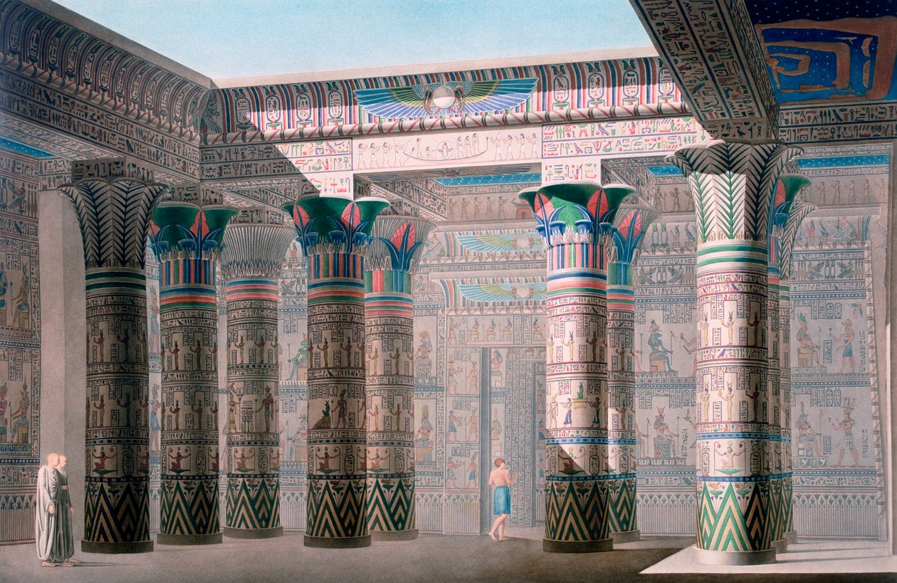 Grand Temple, Isle of Philae, Nubia, Egypten, 1800-talet av Unbekannt