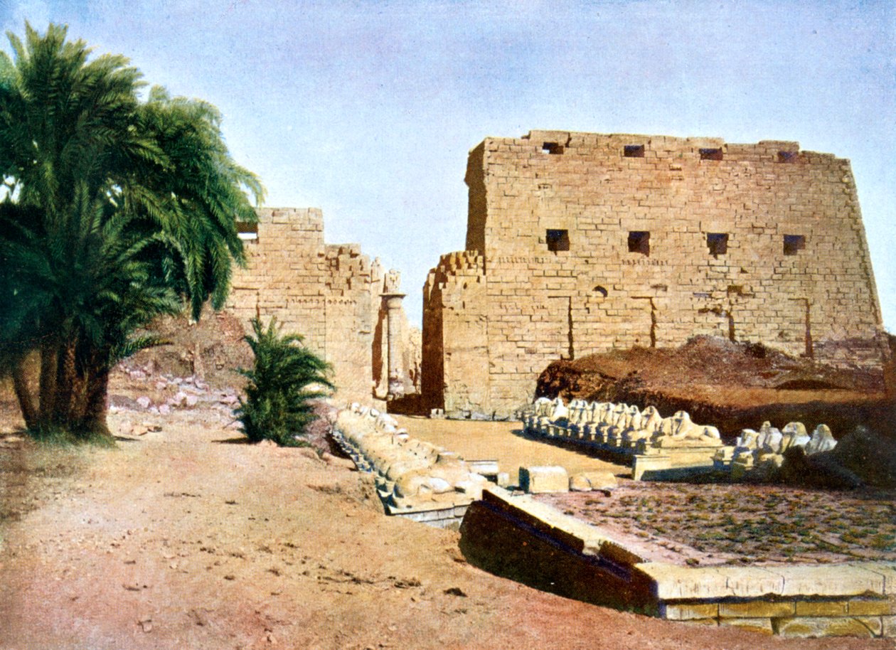 Amun-Res stora tempel, Karnak, Luxor, Egypten, 1900-talet av Unbekannt