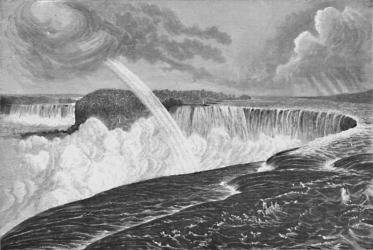 Grand View of the Horseshoe Canadian and American Falls, 1883 av Unbekannt