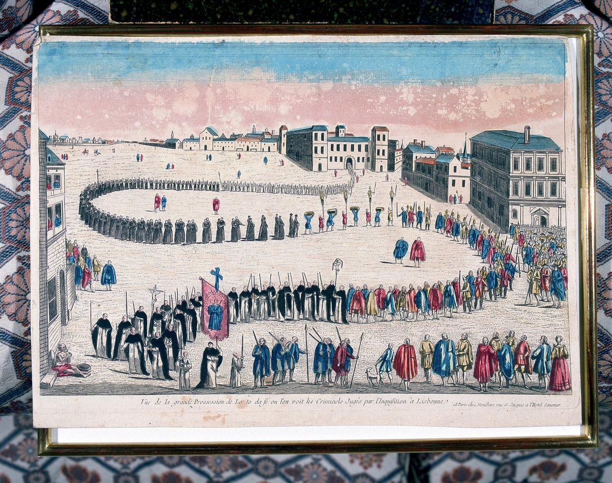 Stor procession av brottslingar dömda av inkvisitionen av Lissabon, 1700-talet av Unbekannt