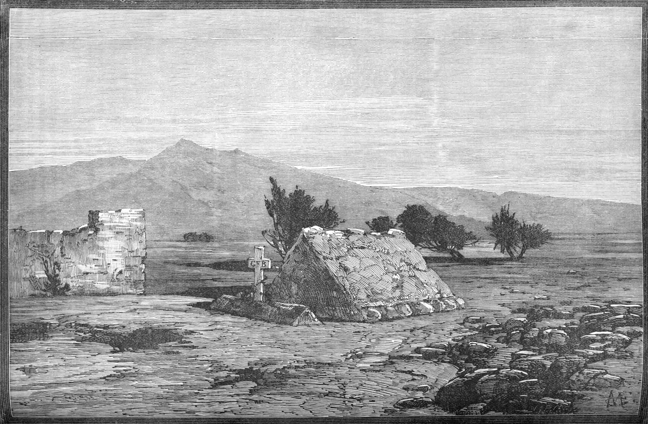 Gravar av major Blackwood och män från det sextiosjätte regementet, Maiwand, c1880 av Unbekannt