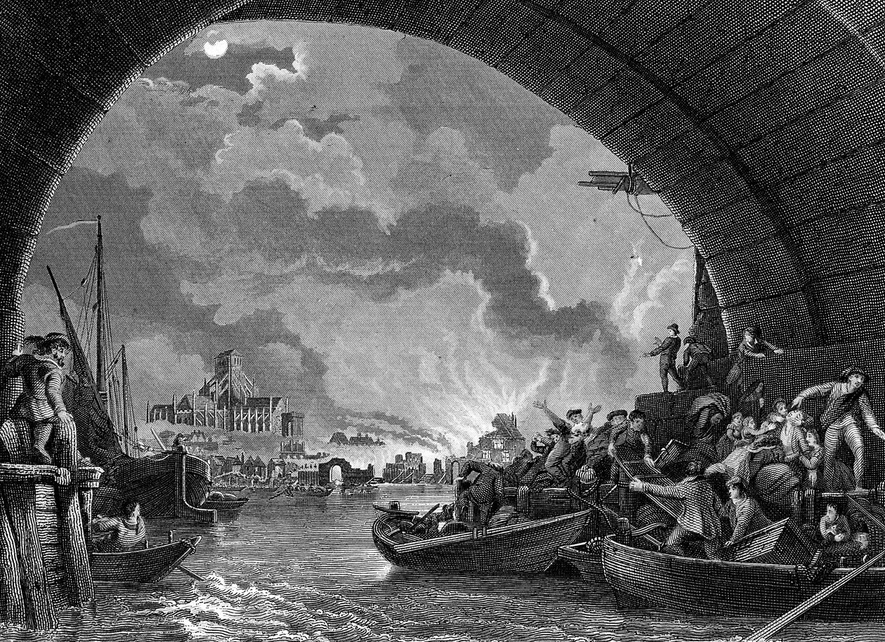Great Fire of London, 1666 1800-talet av Unbekannt