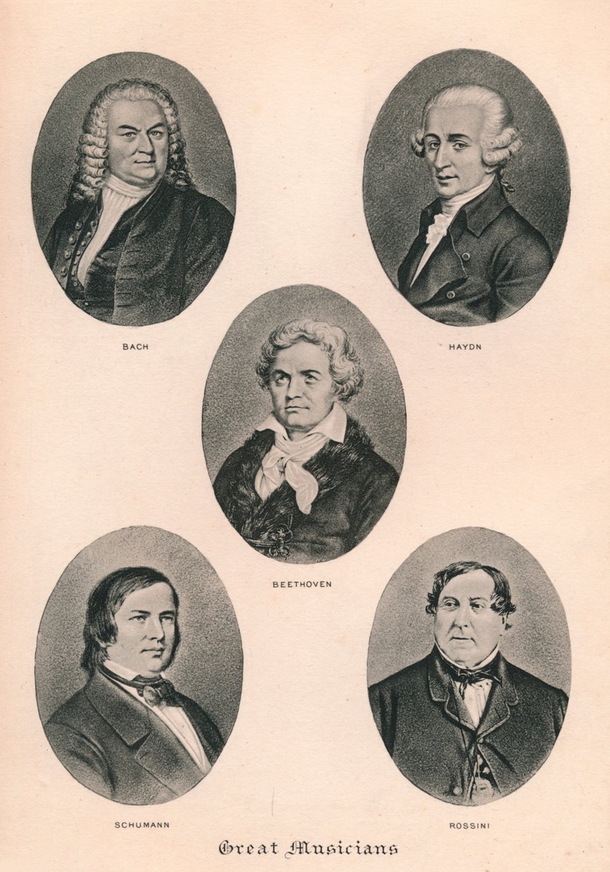 Stora musiker - tavla III., 1895 av Unbekannt