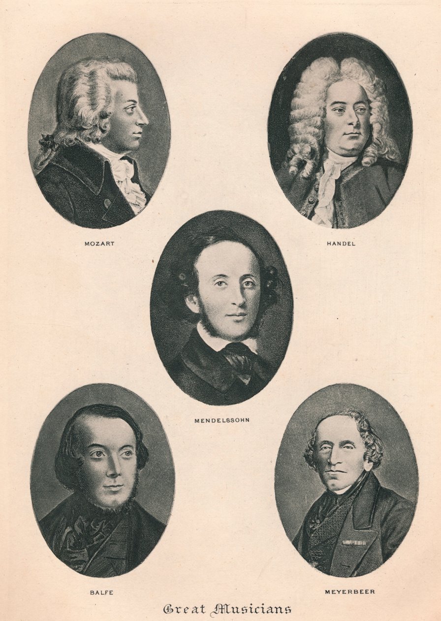 Stora musiker - tavla IV, 1895 av Unbekannt