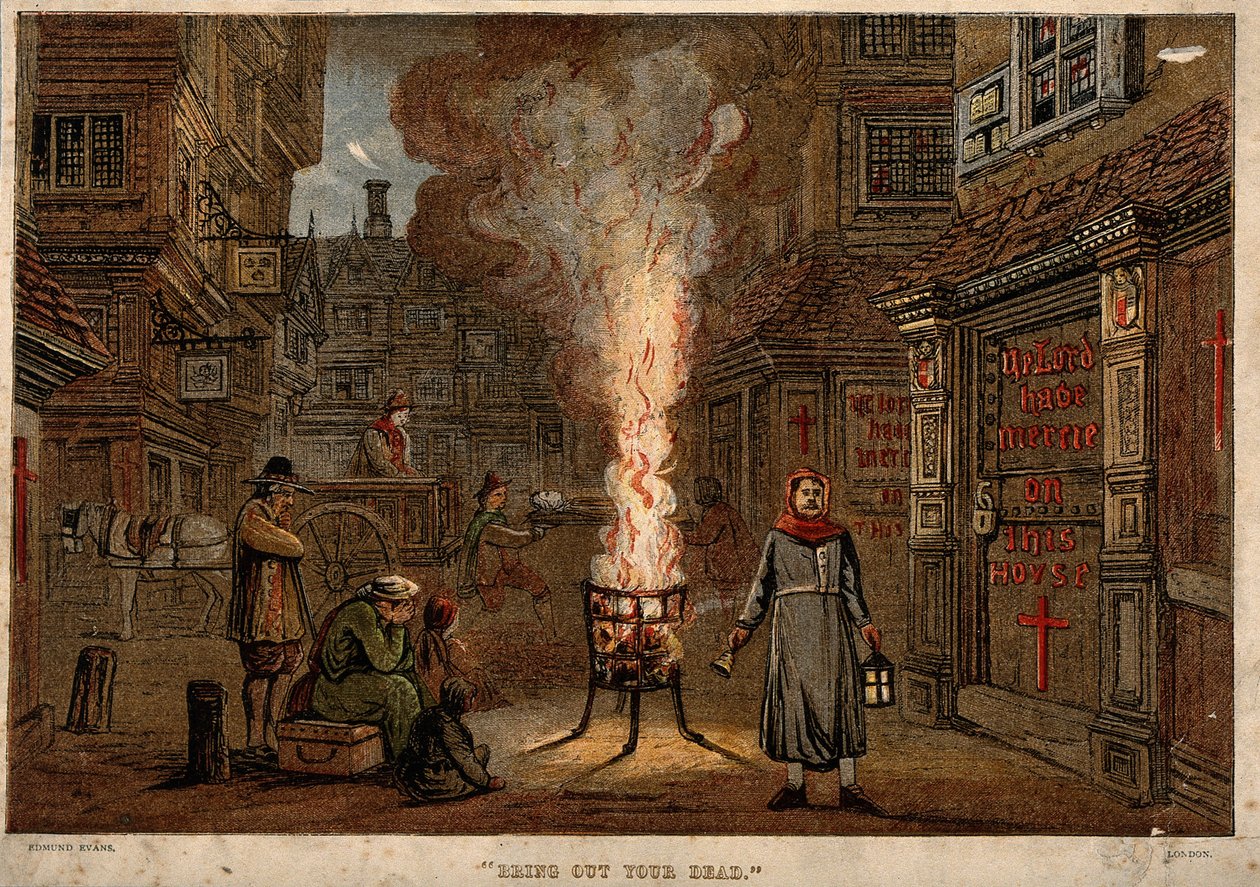 Den stora pesten i London, 1665 av Unbekannt
