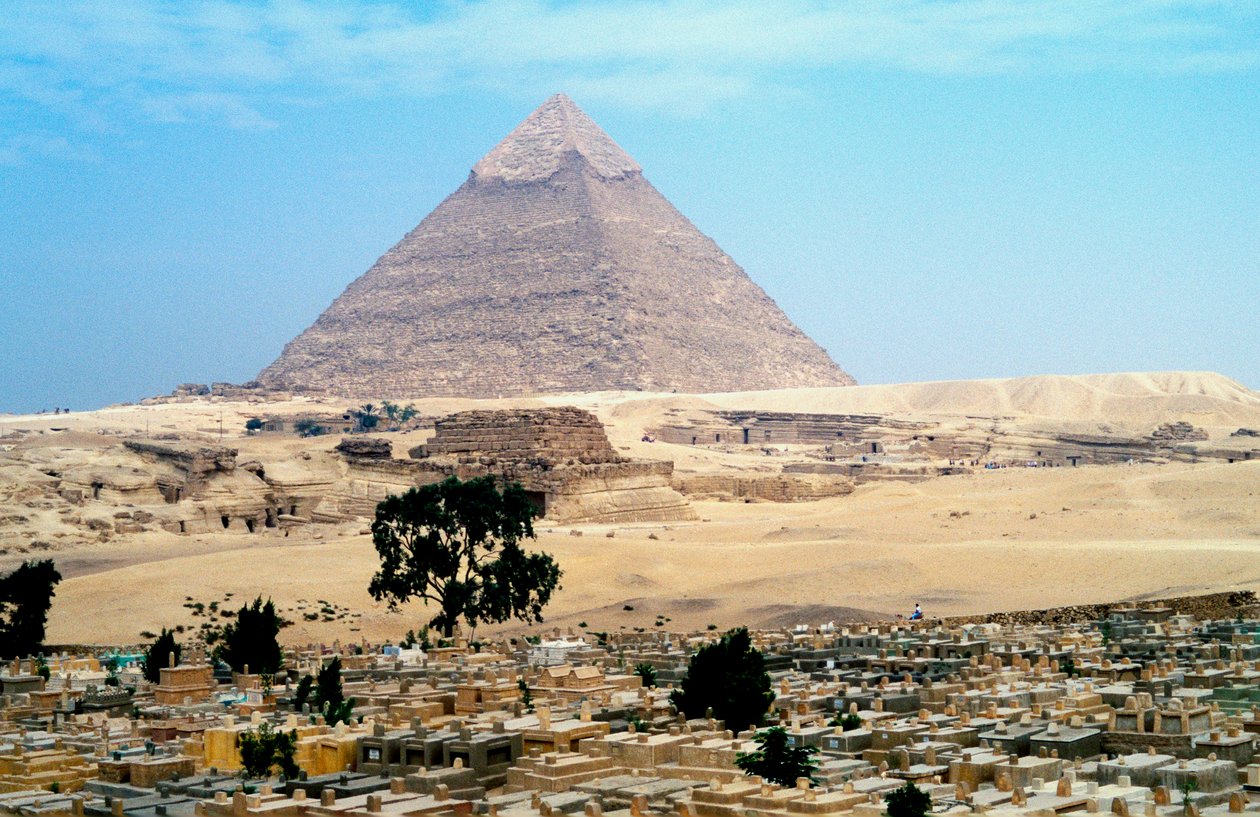 Den stora Keopspyramiden i Giza, Egypten, 4:e dynastin, Gamla kungariket, 2500-talet f.Kr. av Unbekannt