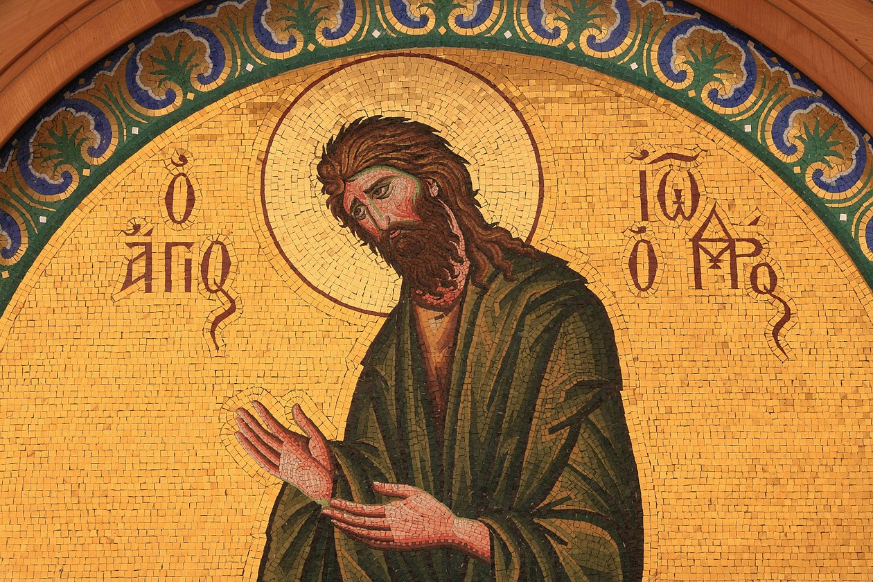 Grekisk-ortodox ikon som föreställer Johannes Döparen Thessalonique Grekland av Unbekannt