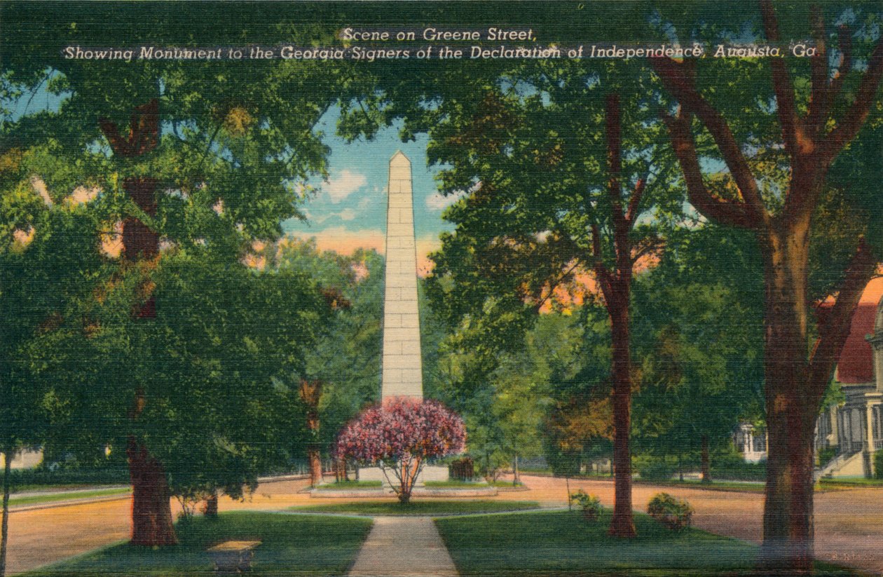 Greene Street, österut från Center Street, Augusta, Georgia, Amerika, c1910 av Unbekannt