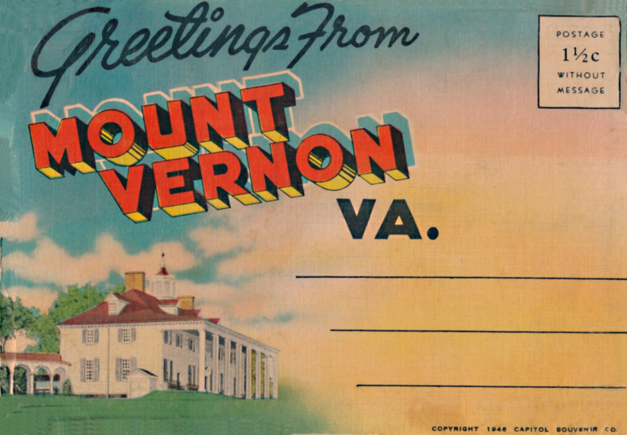 Hälsningar från Mount Vernon V.A., 1946 av Unbekannt