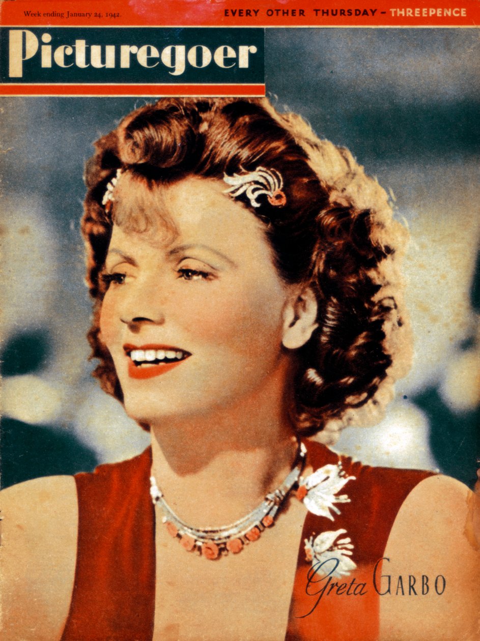 Greta Garbo 1905-1990, svenskfödd amerikansk skådespelerska, 1942 av Unbekannt